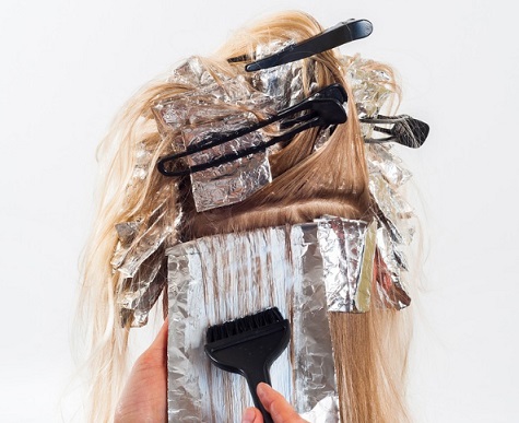 Hair dressing vocabulary - highlights foils dying hair dye
