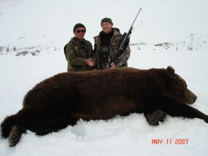 brown bear hunting in Magadan, Russia